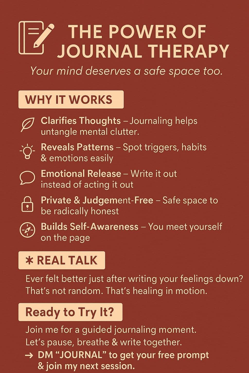 Journal Therapy flyer
