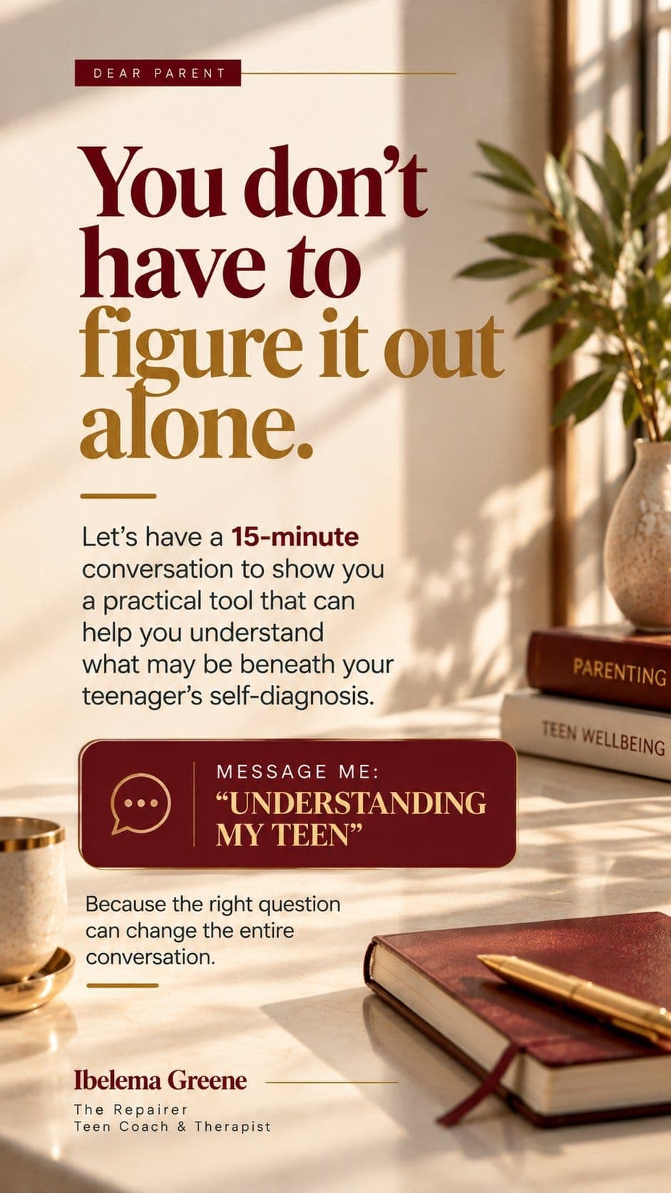 Understanding My Teen flyer
